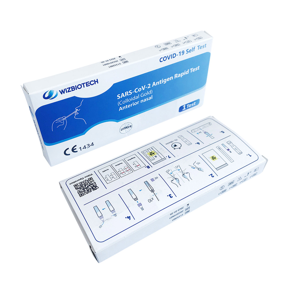 ကိုယ်တိုင်စမ်းသပ်မှုအတွက် SARS-CoV-2 Antigen Rapid Test (Colloidal Gold)